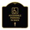 Signmission W/ NY Approved Isa Accessible Parking on Up Arrow W/ Graphic Alum Sign, 18" x 18", BG-1818-22697 A-DES-BG-1818-22697 - alternate 1